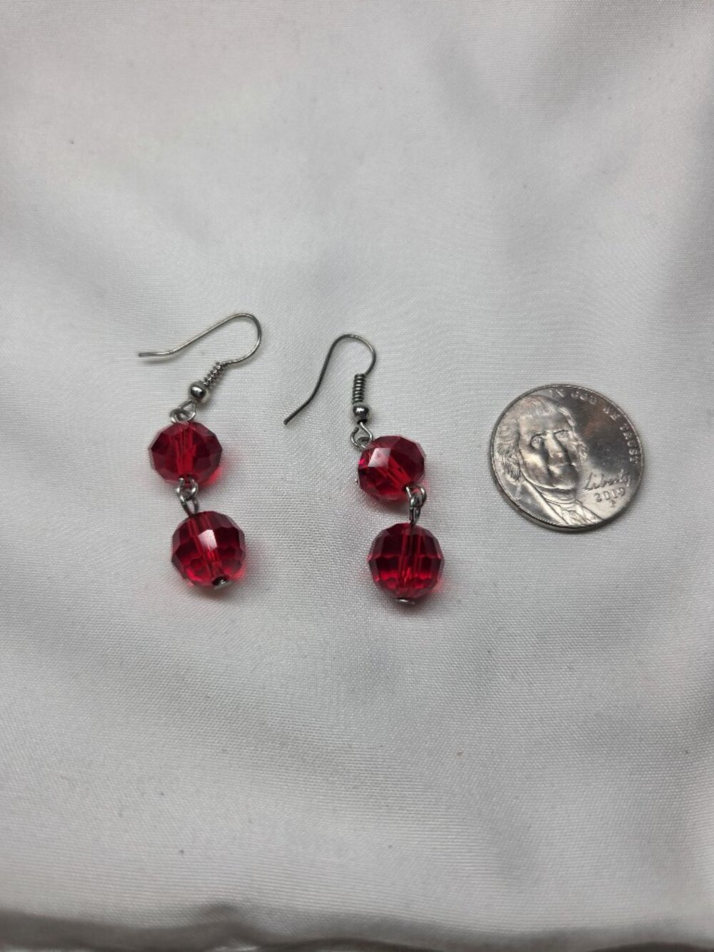 Ruby red  earrings